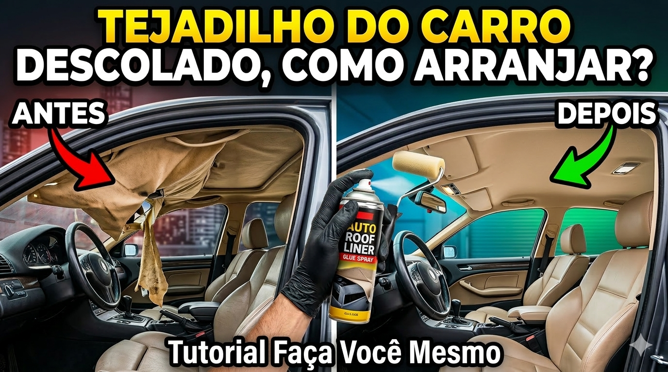 COMO FORRAR OU COLAR O TEJADILHO DO CARRO QUANDO PARECE UM LENÇOL?