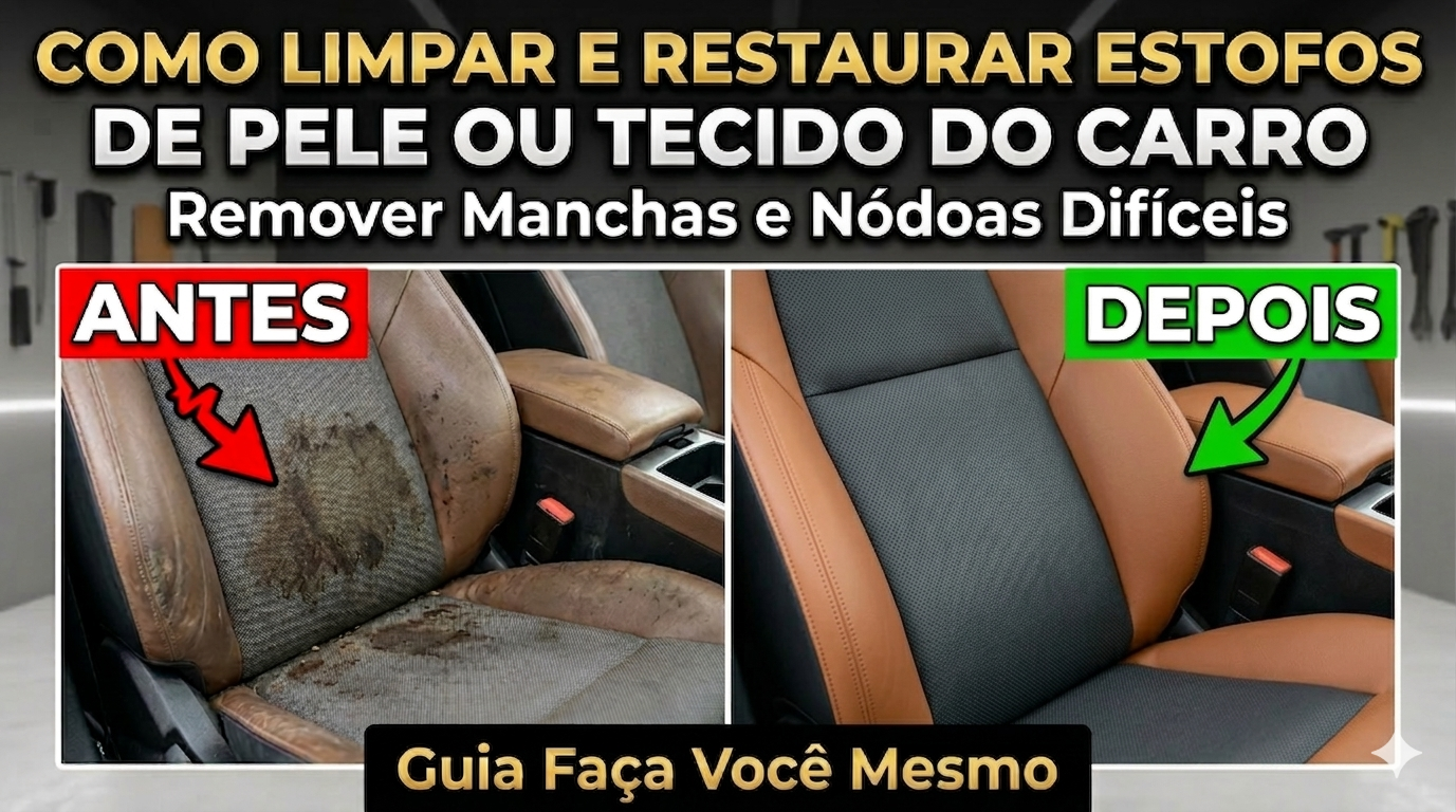 COMO LIMPAR E RESTAURAR ESTOFOS DE PELE OU TECIDO DO CARRO (REMOVER NÓDOAS DIFÍCEIS)