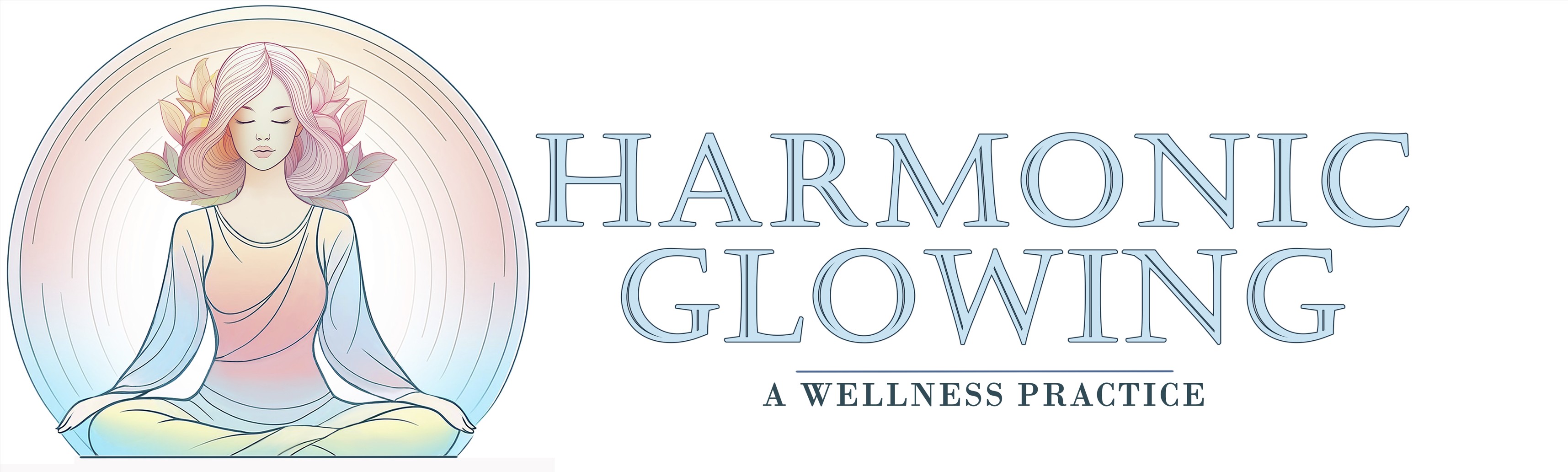Harmonic Glowing official logo - professional sound meditation and wellness services