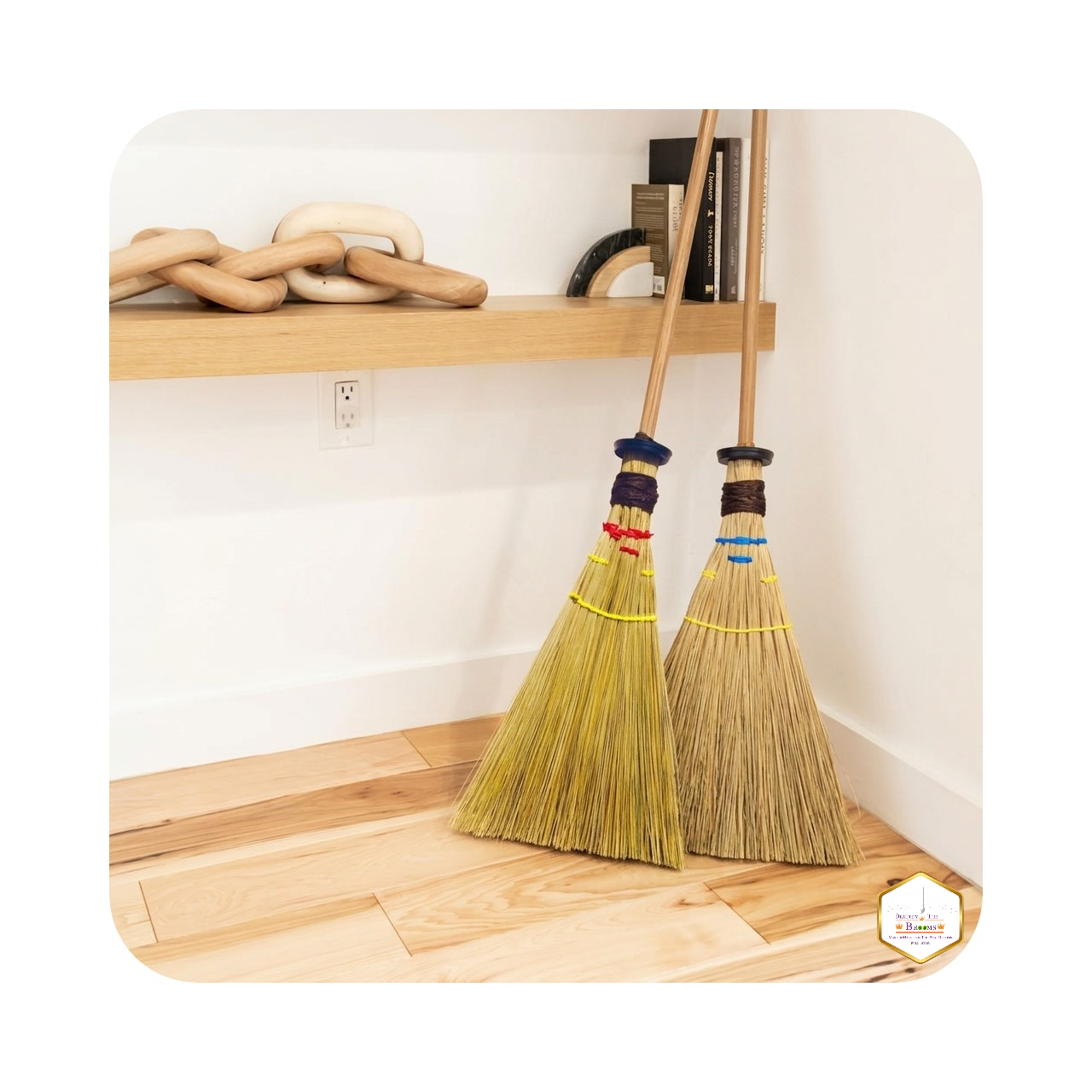 A pair of BT Brooms in a modern home.