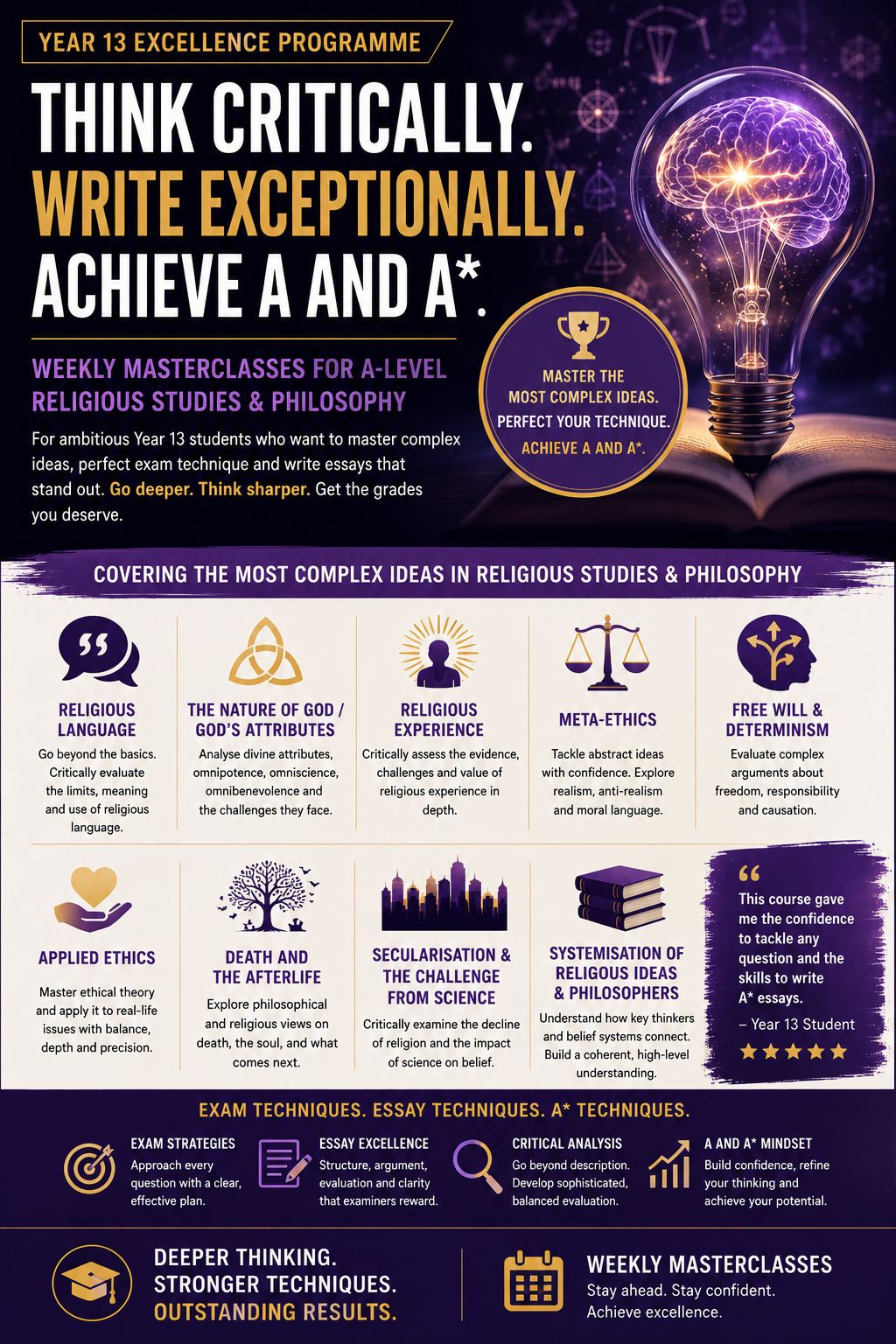 Yr 13 A-Level Religious Studies & Philosophy Excellence Programme