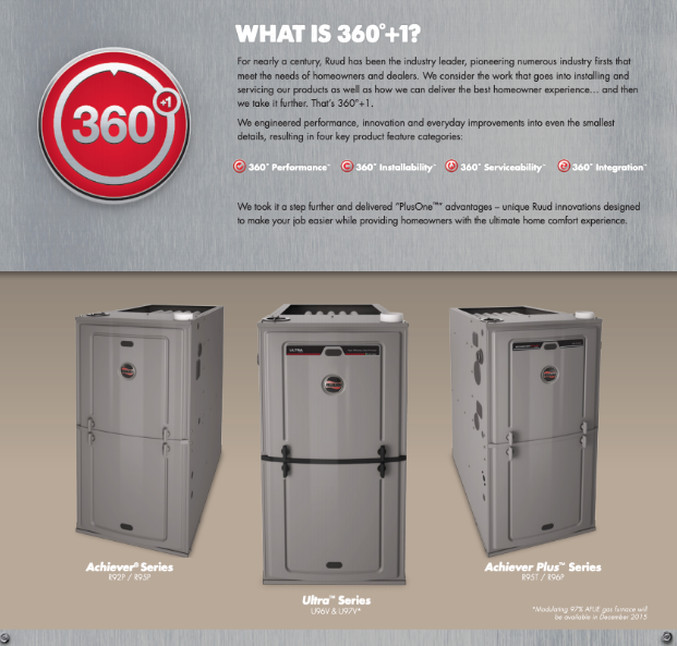 RUUD Achiever Ultra and Achiever Plus high efficiency furnace series Edmonton