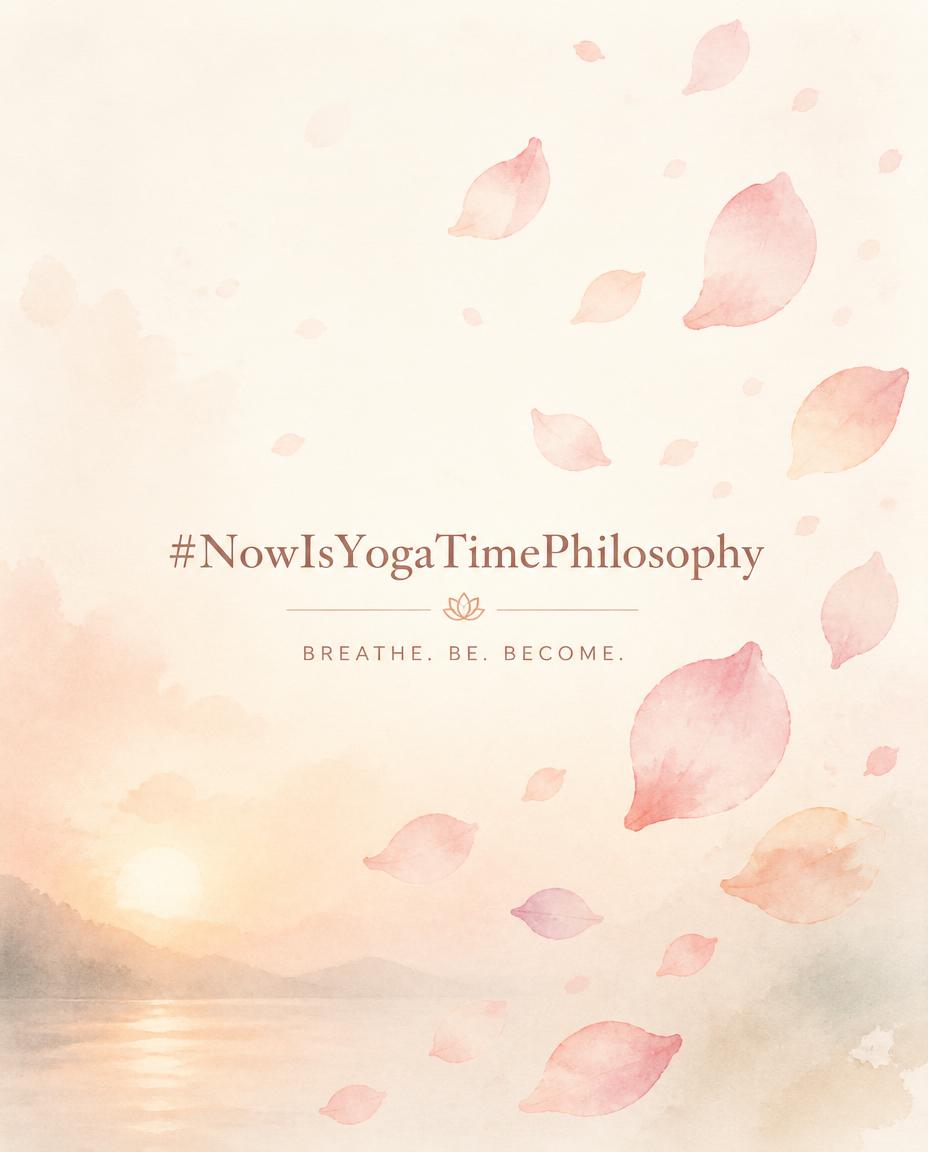 Soft watercolor petals drifting gently through the air, symbolizing impermanence and letting go. Aparigraha and Impermanence
