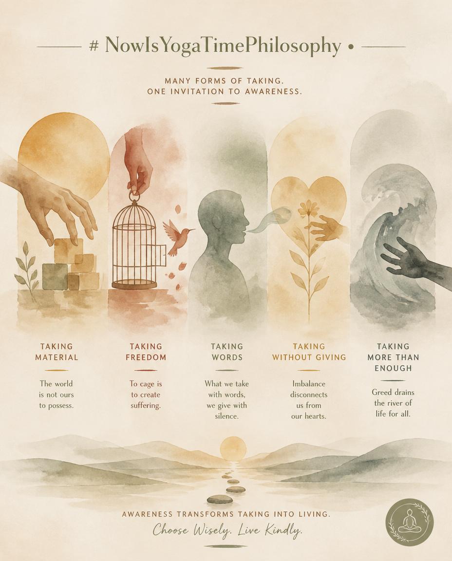 Soft watercolor shapes in gentle contrast, symbolizing the different subtle forms of stealing. The many forms of stealing.