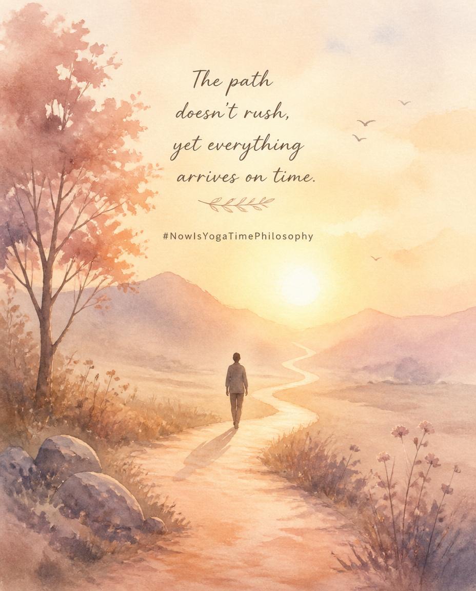 Soft watercolor path leading through warm pastel lightwith a solitary figure walking calmly. My Personal Story