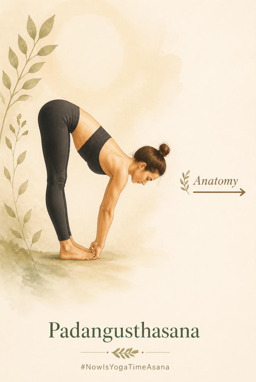 Beautiful woman practicing Padangusthasana - Big Toe Pose