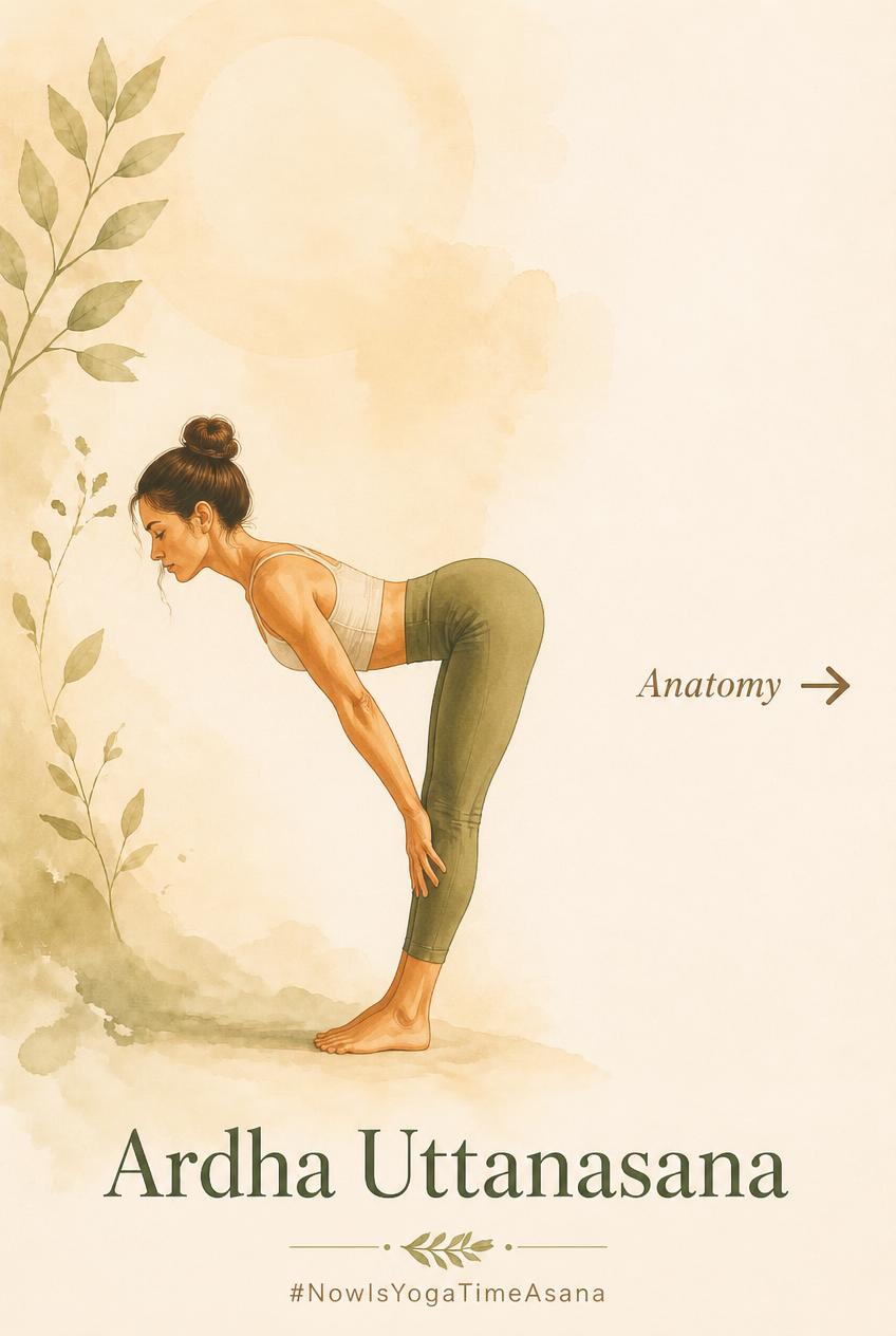 Beautiful woman practicing Ardha Uttanasana - Half Lift
