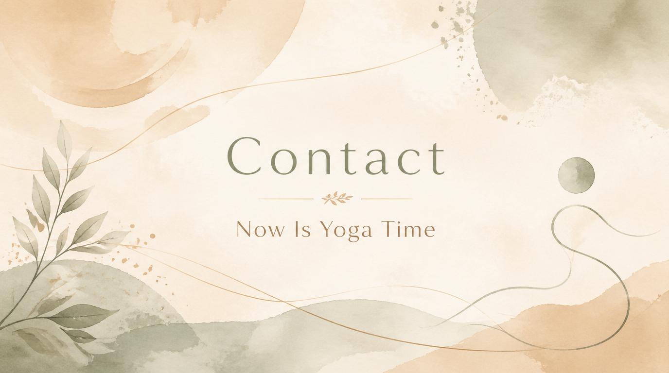 Contact me graphic Now Is Yoga Time