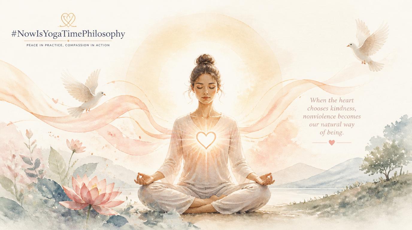 Soft watercolor figure with a gentle glow at the throat center, symbolizing clarity and truthful expression. Satya in Yoga — The Practice of Truth and Honest Living