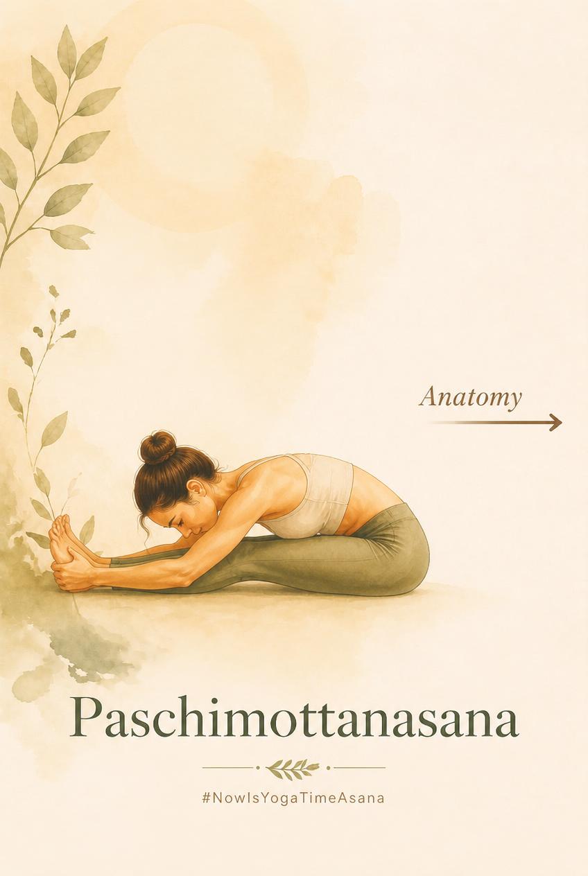 Beautiful woman practicing Paschimottanasana - Seated Forward Fold