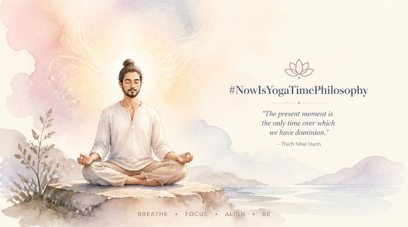 Meditating man NowIsYogaTimePhilosophy Hero Image