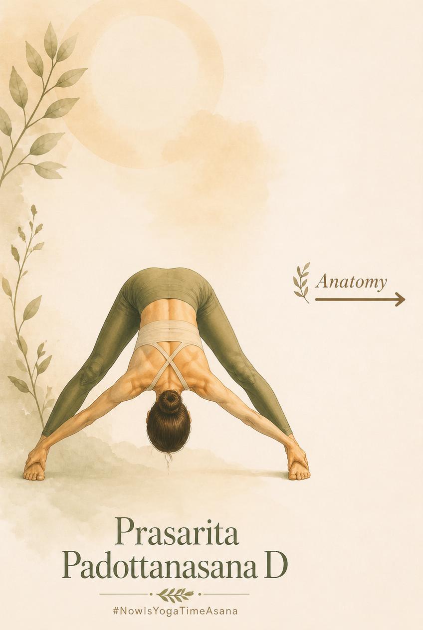 Beautiful woman practicing Prasarita Padottanasana D - Big Toe Variation