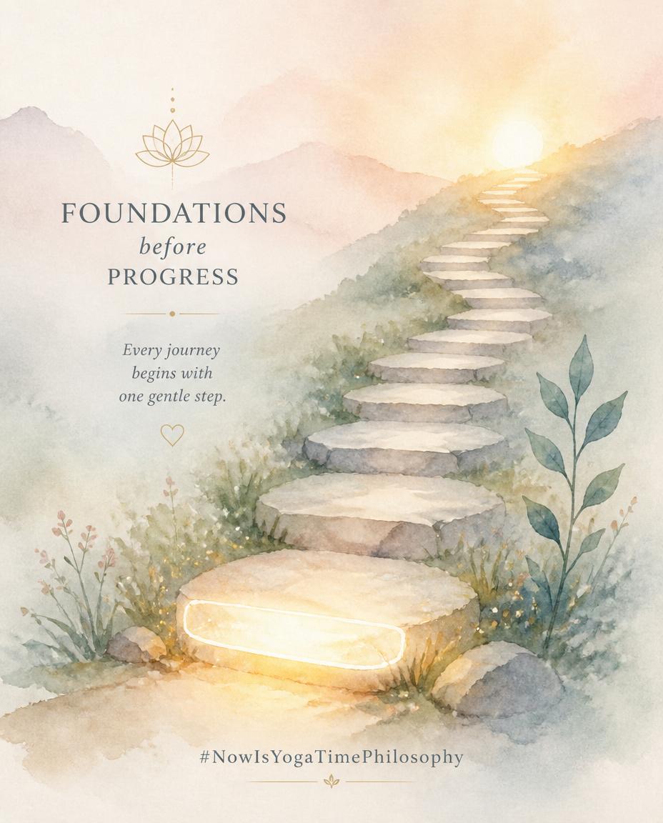 Soft watercolor path with a glowing first step, symbolizing the foundational role of Yama in yoga. What is Yama?