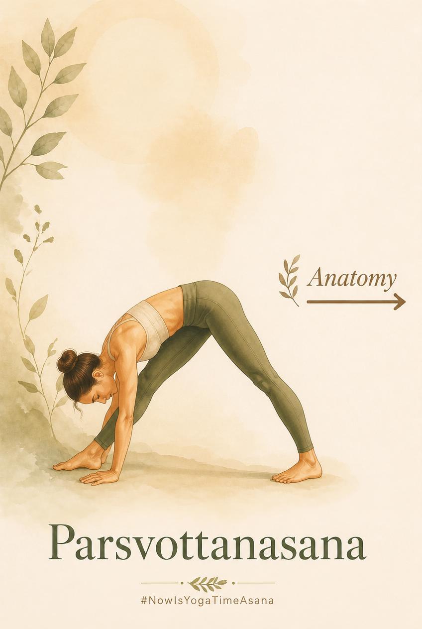 Beautiful woman practicing Parsvottanasana - Pyramid Pose
