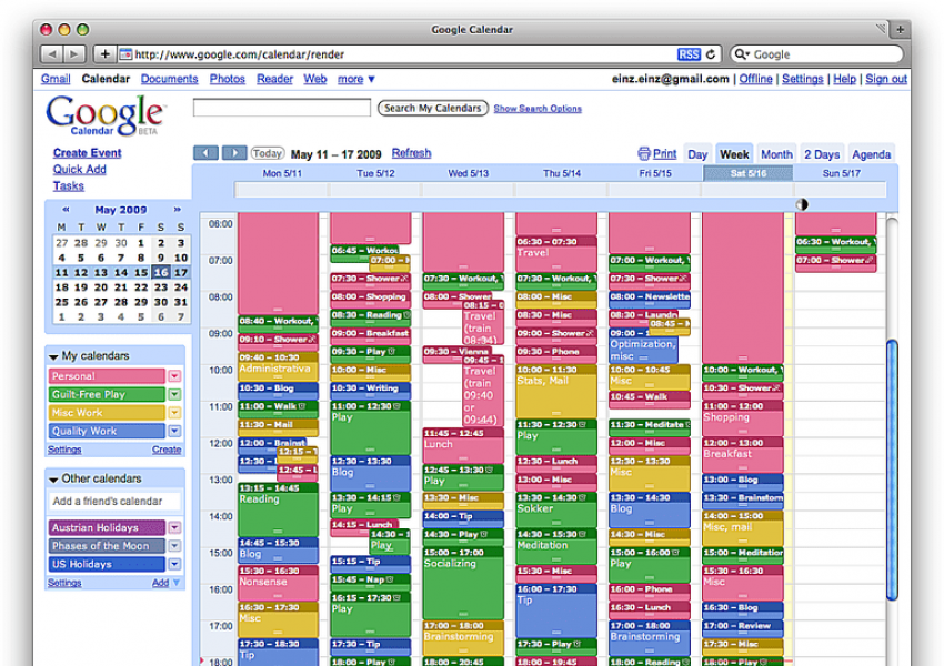 Google Календар timeblocking