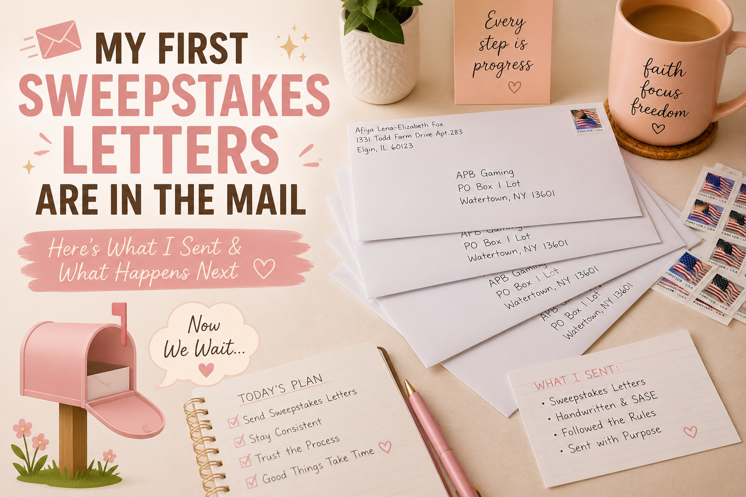 My First Sweepstakes Letters Are Officially in the Mail