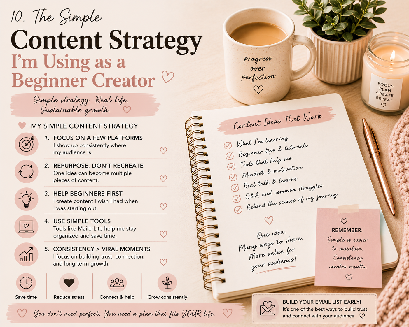 THE SIMPLE CONTENT STRATEGY I’M USING AS A BEGINNER CREATOR