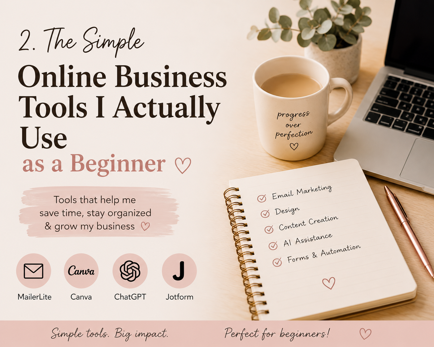 THE SIMPLE ONLINE BUSINESS TOOLS I ACTUALLY USE AS A BEGINNER