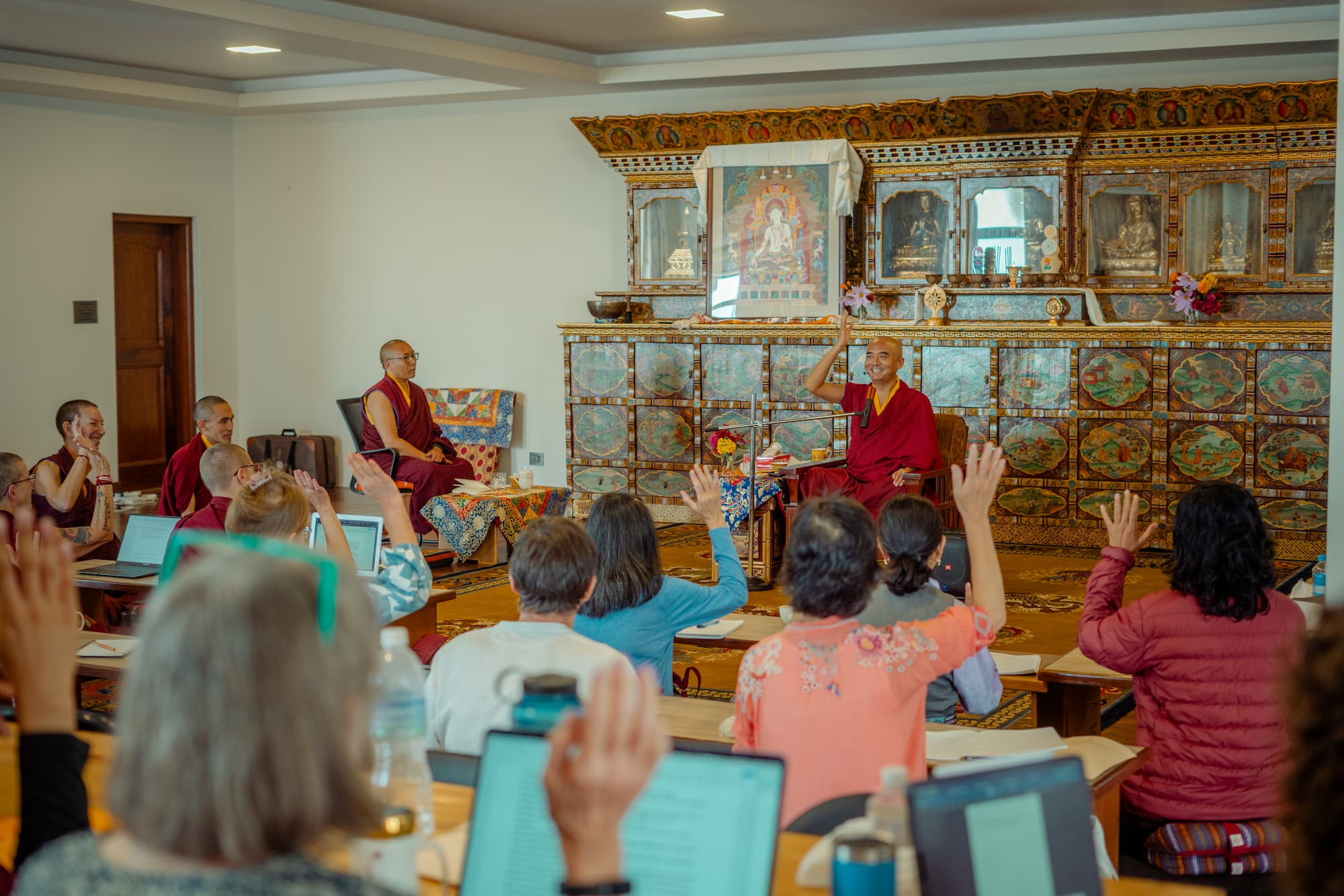 FBE students with Mingyur Rinpoche