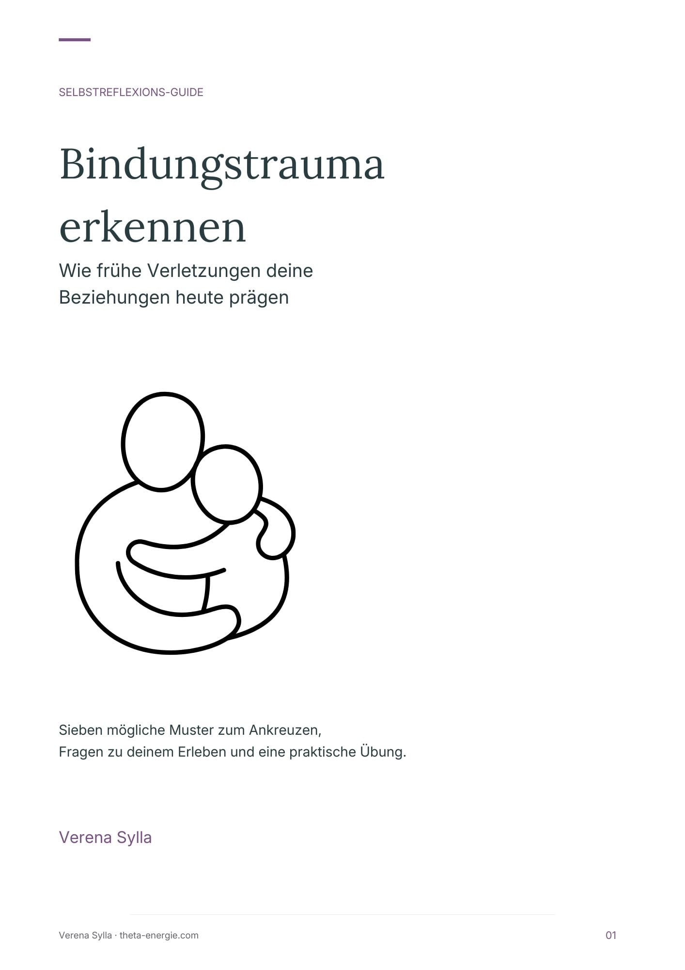 Cover des kostenlosen Guides Bindungstrauma erkennen von Verena Sylla