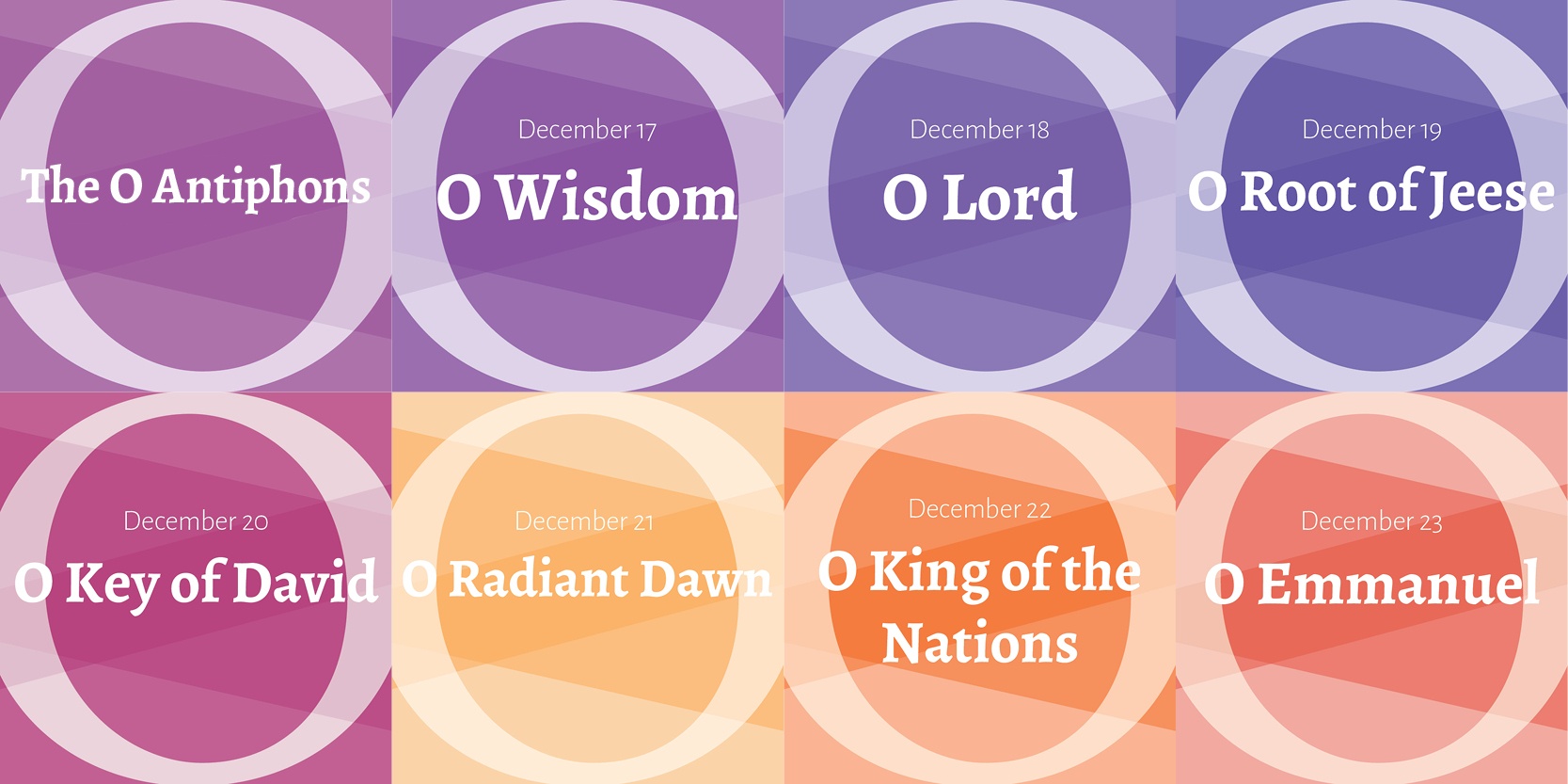 o antiphons titles for each day