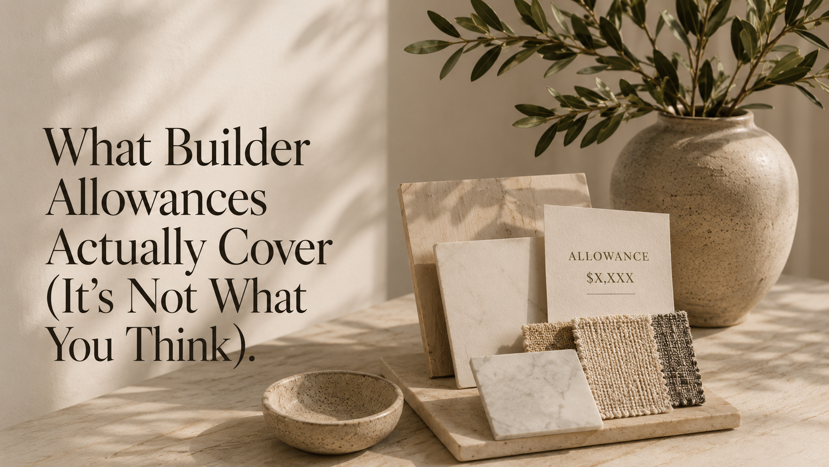 What Builder Allowances Actually Cover (It's Not What You Think)