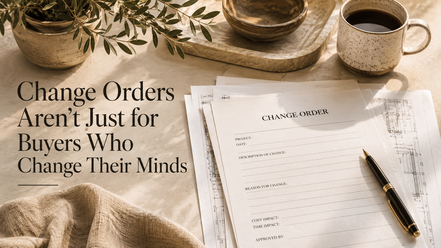 Change Orders Aren't Just for Buyers Who Change Their Minds