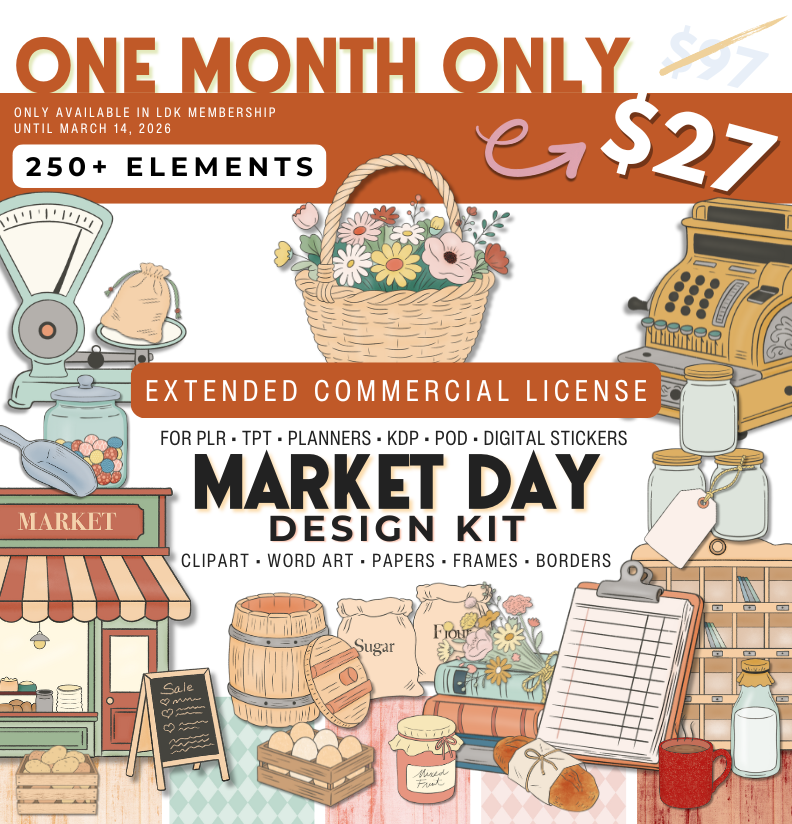 Market Day 2026 Commercial Use Clipart Design Kit