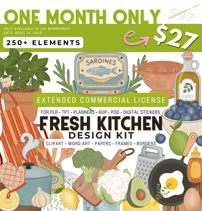 Fresh KItchen 2026 Commercial Use Clipart Design Kit
