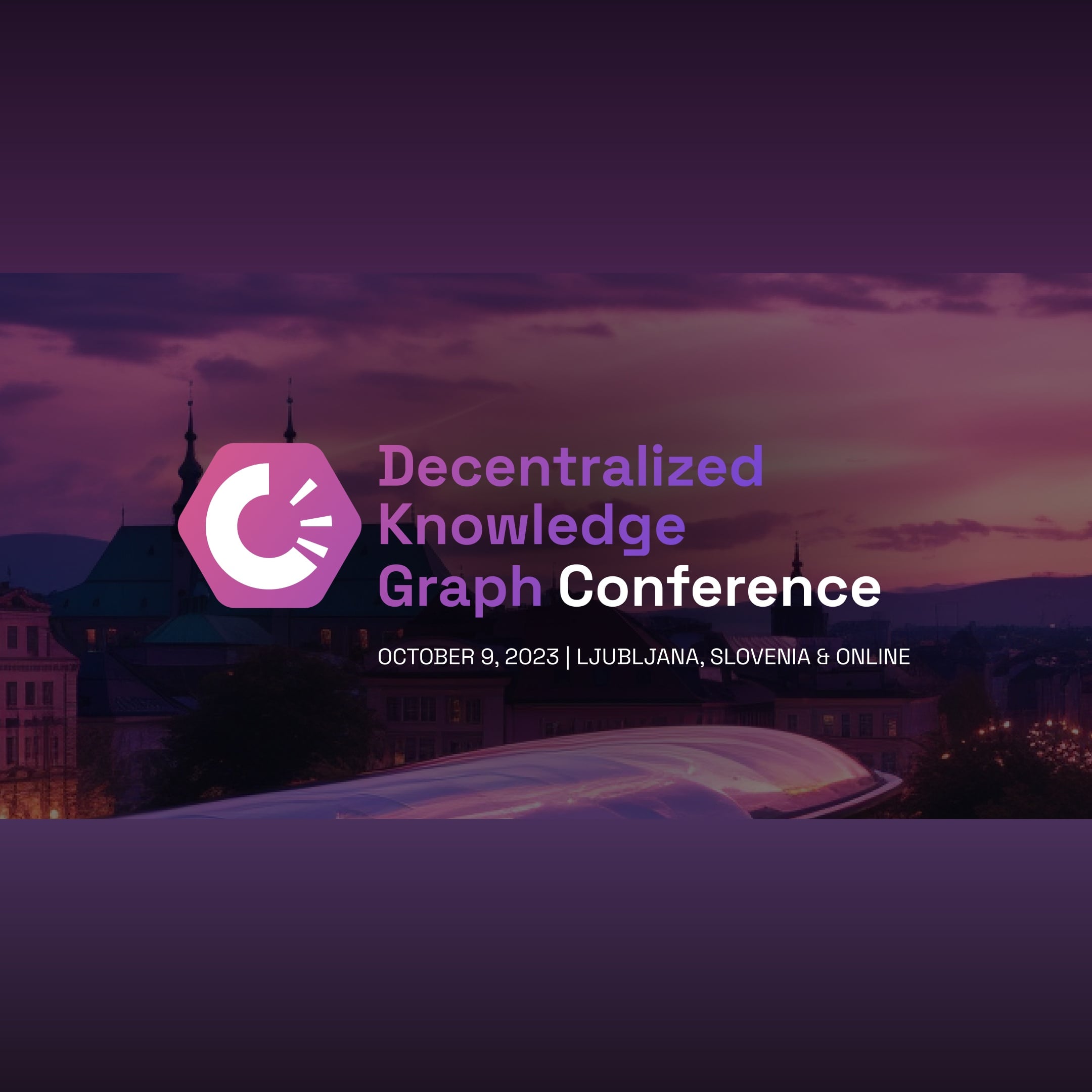 DKGcon 2023 conference artwork with Ljubljana event details