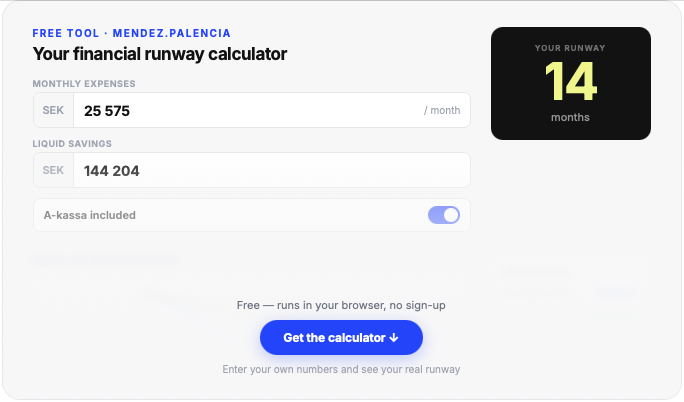 Financial Runway Calculator — free tool