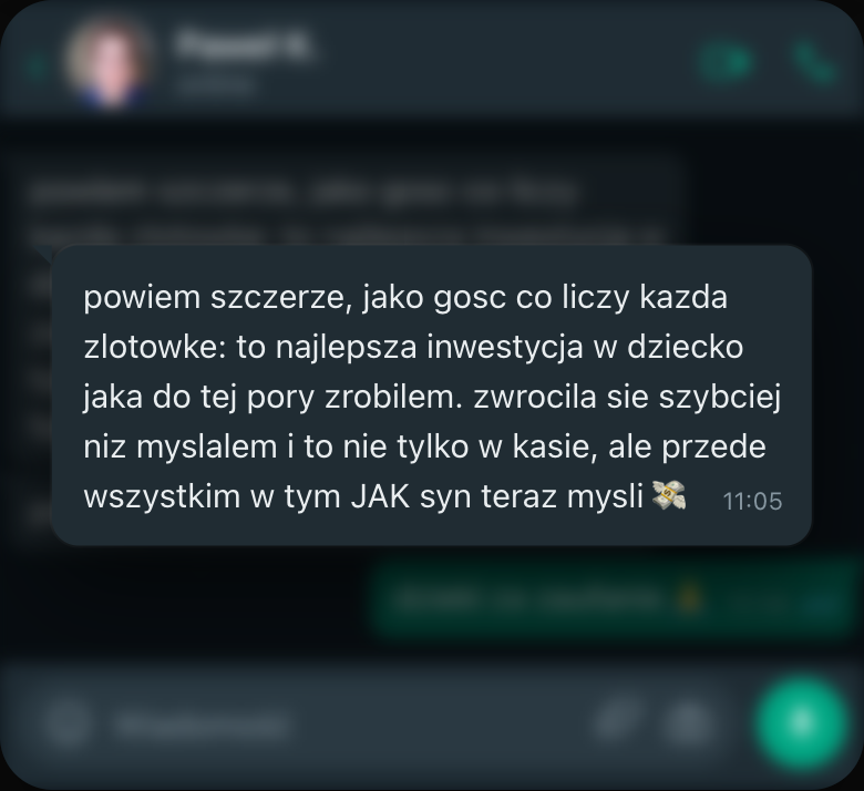 Wiadomość od rodzica