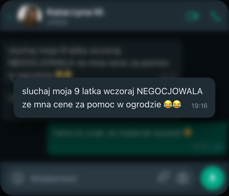 Wiadomość od rodzica