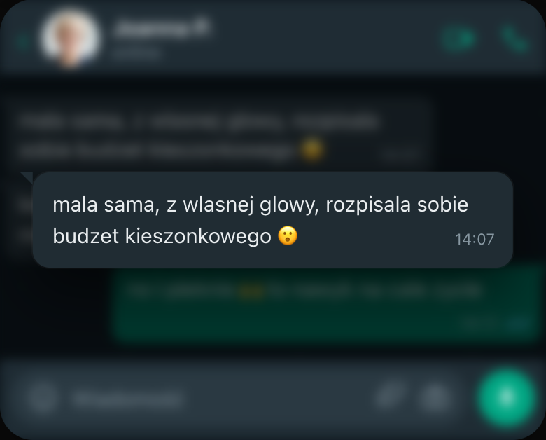 Wiadomość od rodzica