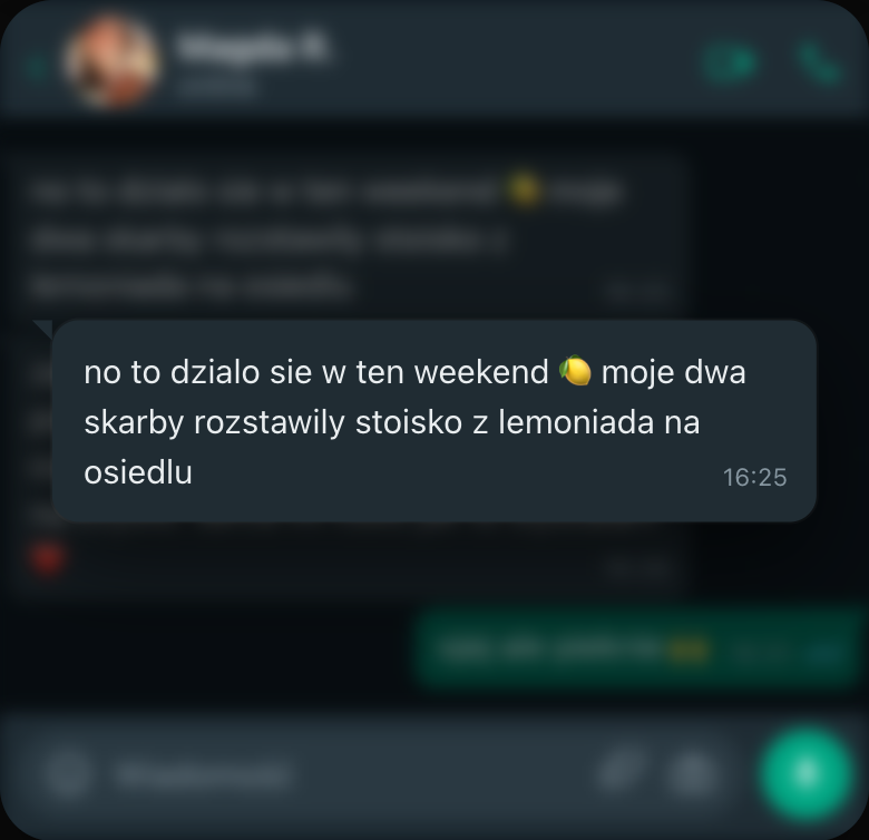 Wiadomość od rodzica