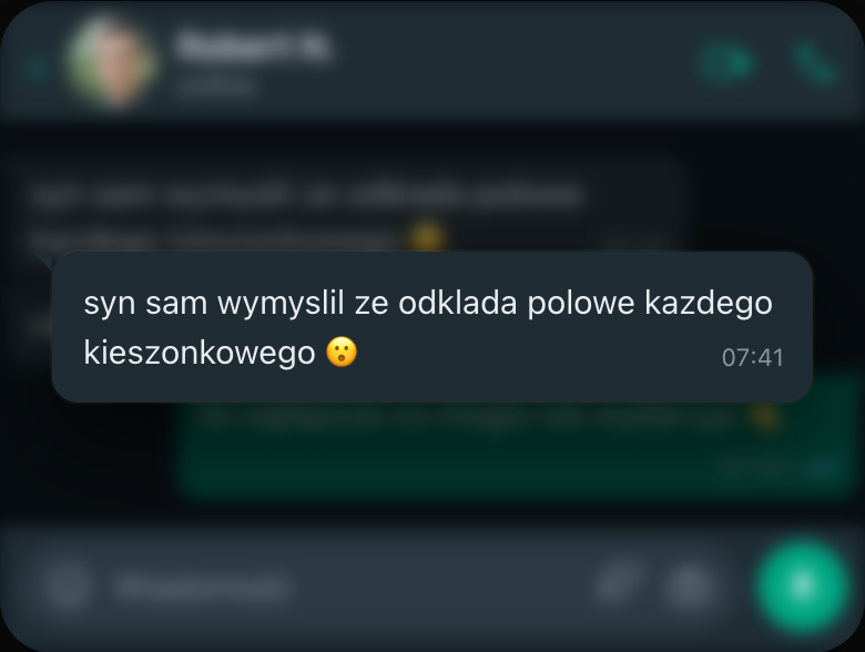 Wiadomość od rodzica