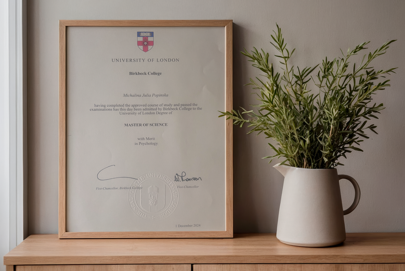 Michalina Pietruszewska - MSc Psychology - University of London