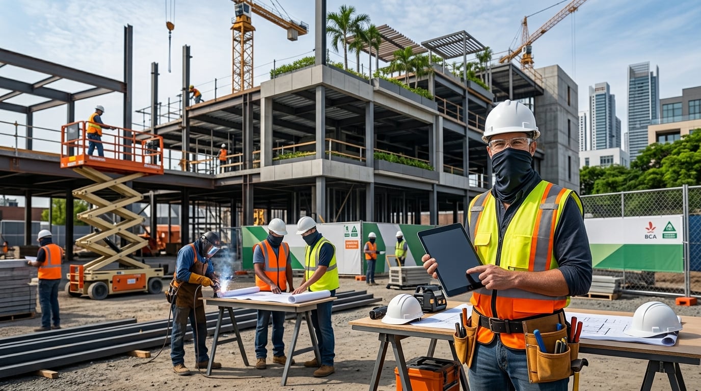 Contractor on iPad