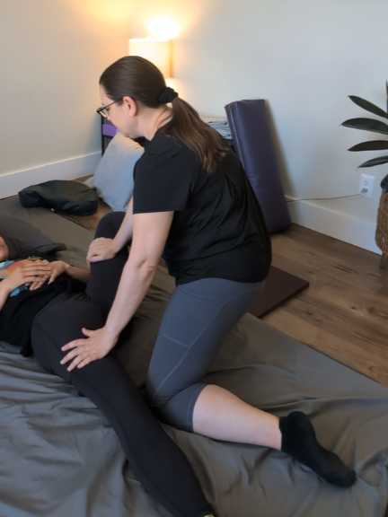 Crystal treating the hips