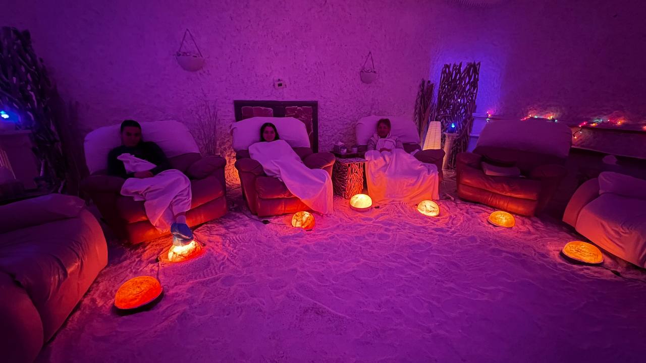 Inside the Salinair Salt Room Spa salt cave