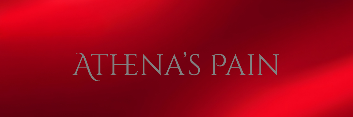 Athena's Pain on a red background