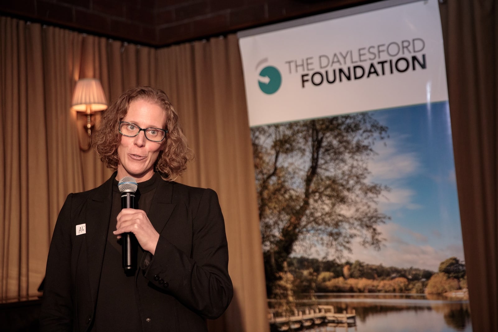 Ali McHalliwell, Principal of Daylesford and Yandoit Primary Schools, speaking at The Daylesford Foundation's milestone celebration