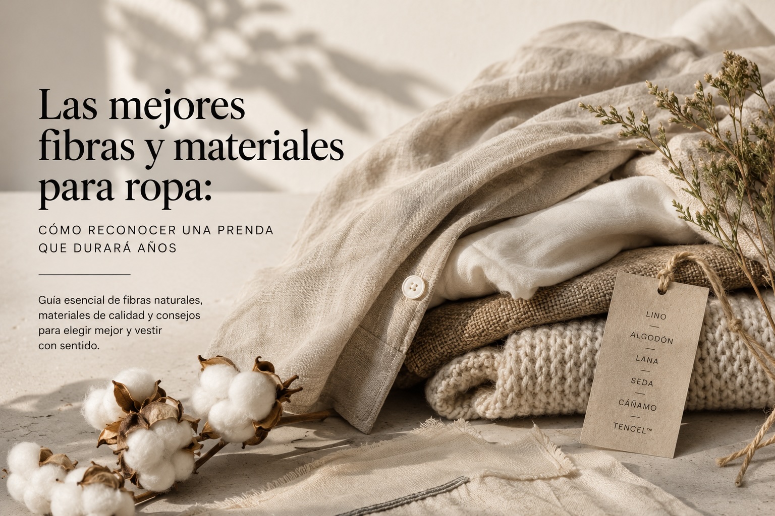 Las mejores fibras y materiales para ropa: cómo reconocer una prenda que durará años
