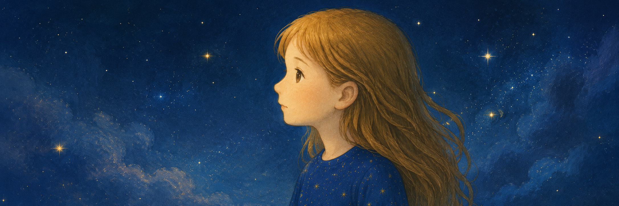 Chika under a starry blue sky