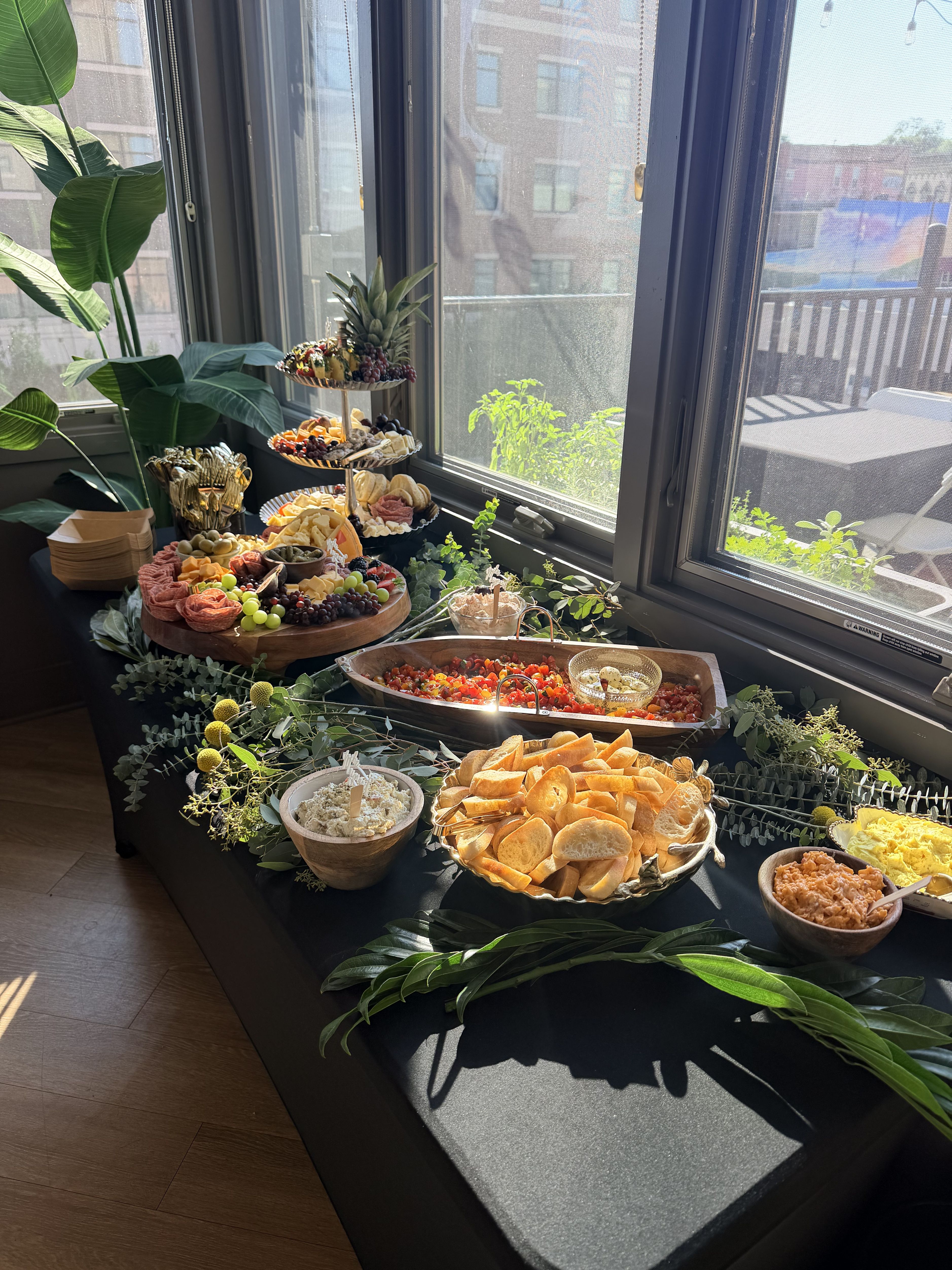 Wedding grazing spread catered on location