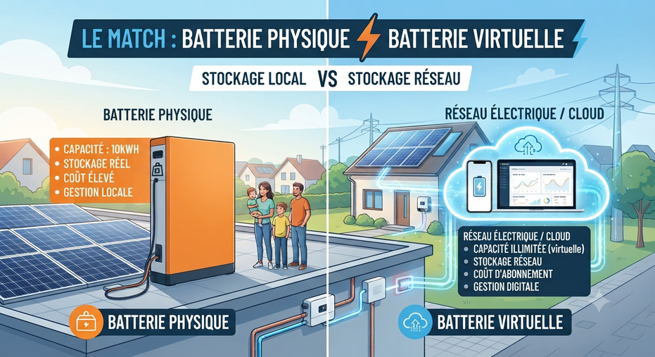 Batterie physique ou batterie virtuelle : laquelle choisir en 2026 ?