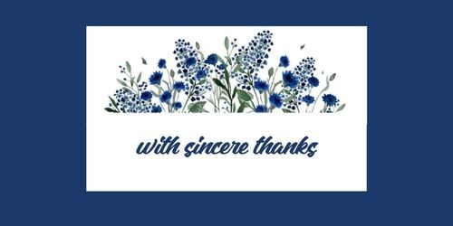 A Note of Thanks