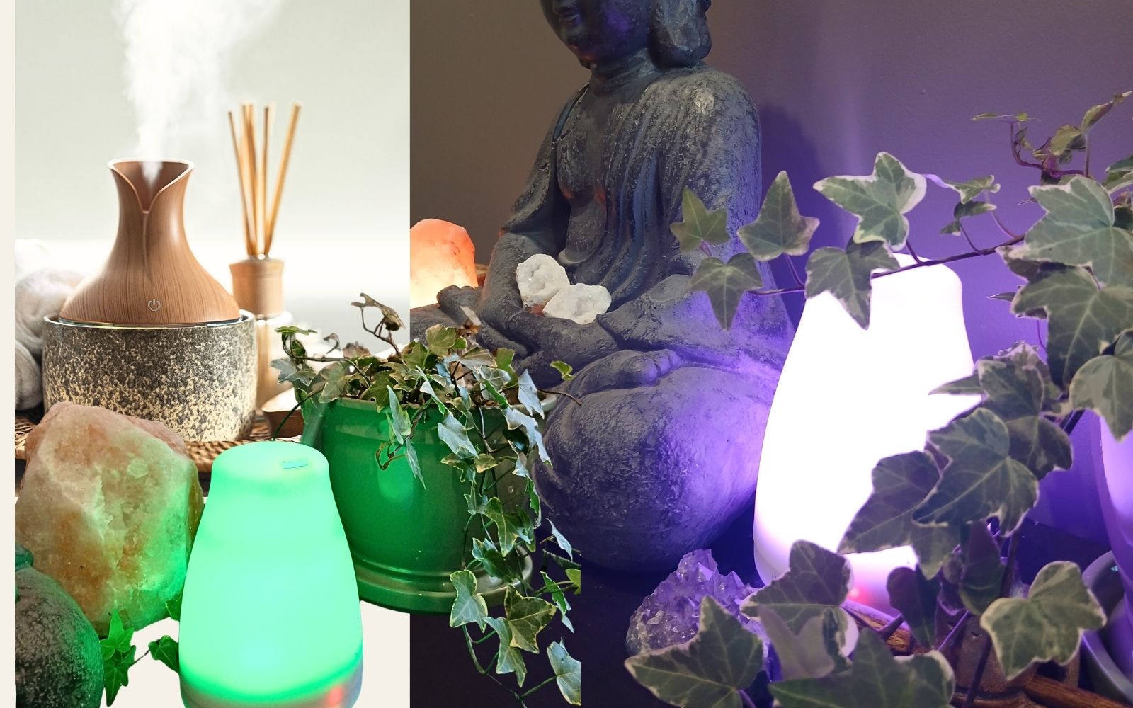 Aroma diffuser with color-changing LED lights