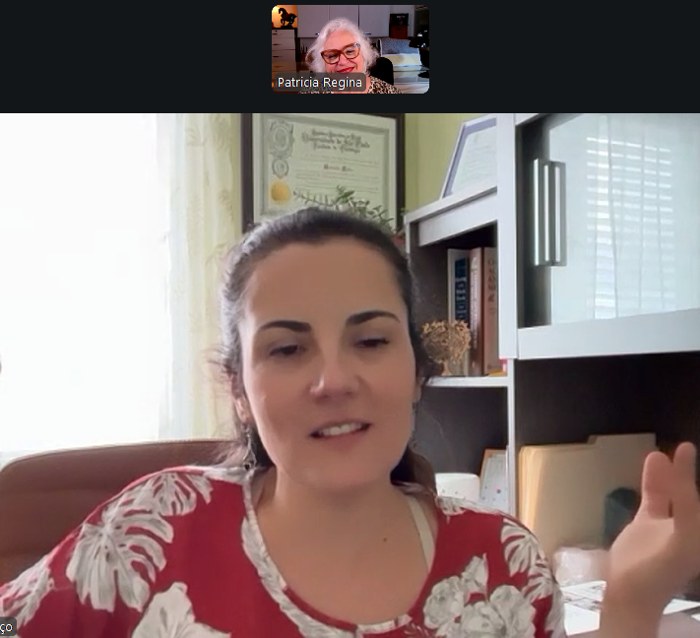 Encontro da mentoria pela internet com a Manuela