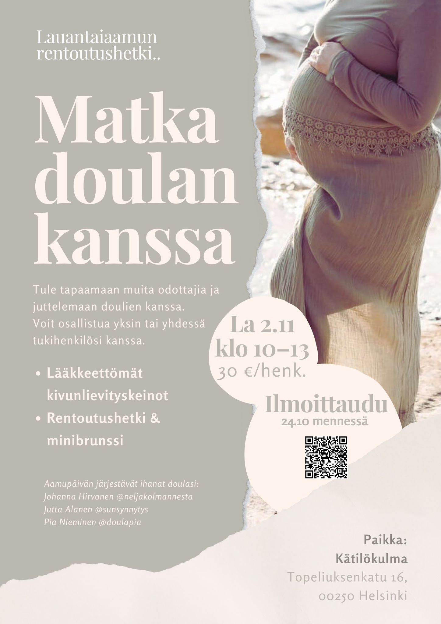 Matka doulan kanssa Kätilökulmassa 2.11.2024